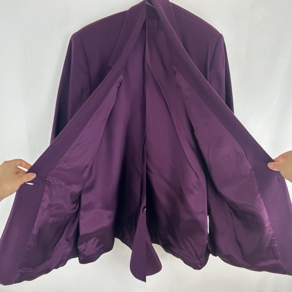 Vintage Dark Purple Sag Harbor Wool Blazer - Picture 7 of 8
